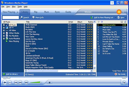 бета-версия Windows Media Player 10